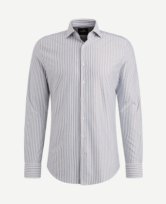 Overhemd elevated knit streep blauw