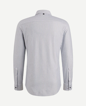 Overhemd elevated knit streep blauw