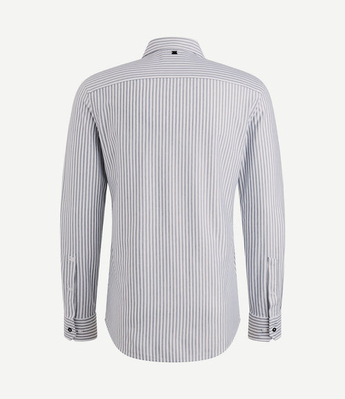 Overhemd elevated knit streep blauw