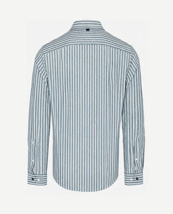 Overhemd elevated knit streep blauw