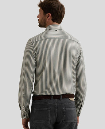 Overhemd elevated knit streep blauw
