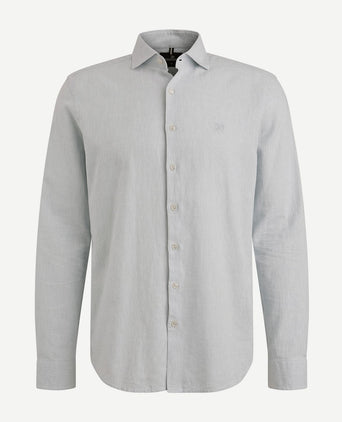 Vanguard overhemd linnen blend lichtblauw | Regular-fit