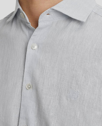 Vanguard overhemd linnen blend lichtblauw | Regular-fit