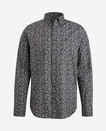 Overhemd print bruin