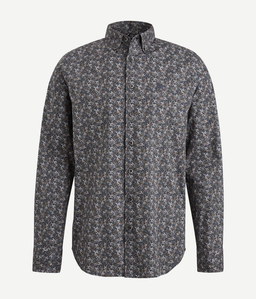 Vanguard overhemd print bruin | Regular-fit