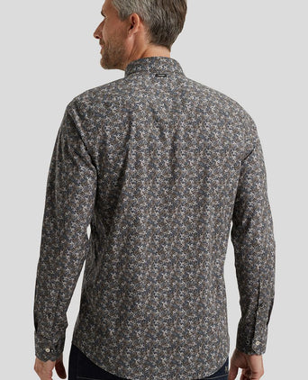 Vanguard overhemd print bruin | Regular-fit