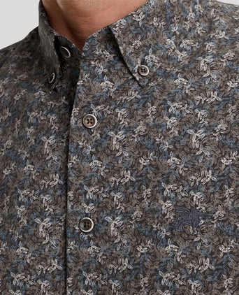 Vanguard overhemd print bruin | Regular-fit
