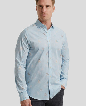 Vanguard overhemd print lichtblauw | Regular-fit