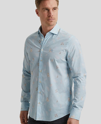 Vanguard overhemd print lichtblauw | Regular-fit