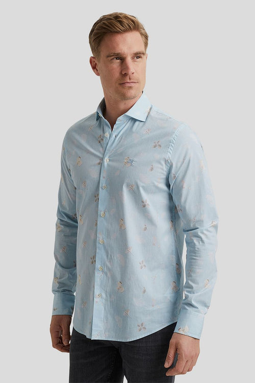Vanguard overhemd print lichtblauw | Regular-fit