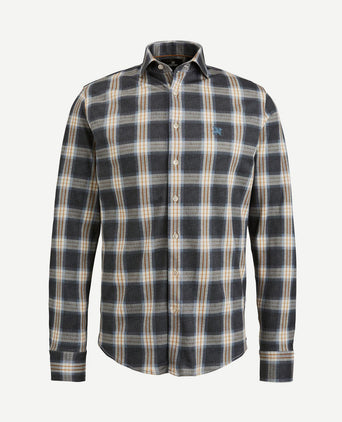 Overhemd ruit donkerblauw
