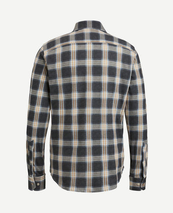 Overhemd ruit donkerblauw