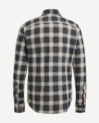 Overhemd ruit donkerblauw