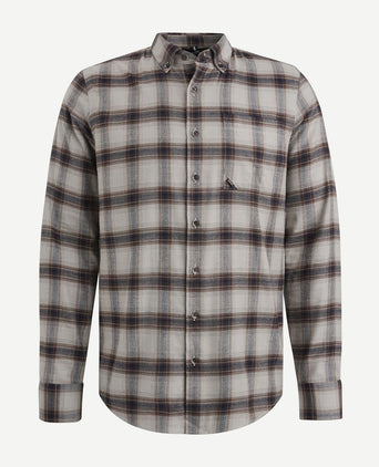 Overhemd ruiten taupe