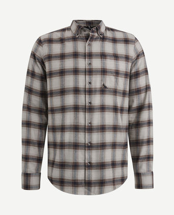 Overhemd ruiten taupe