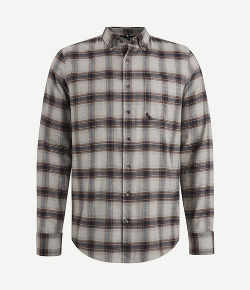 Overhemd ruiten taupe