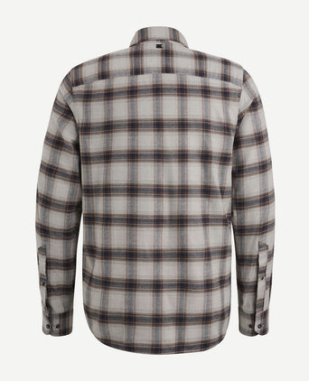 Overhemd ruiten taupe