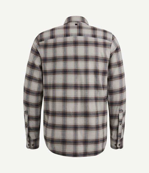 Overhemd ruiten taupe