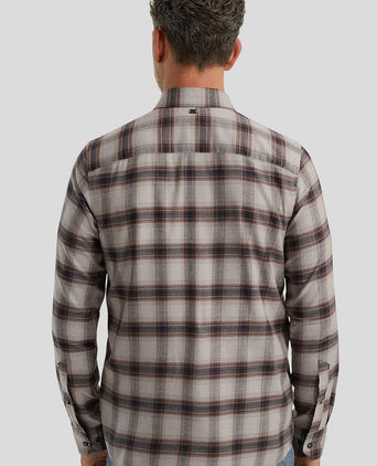 Overhemd ruiten taupe