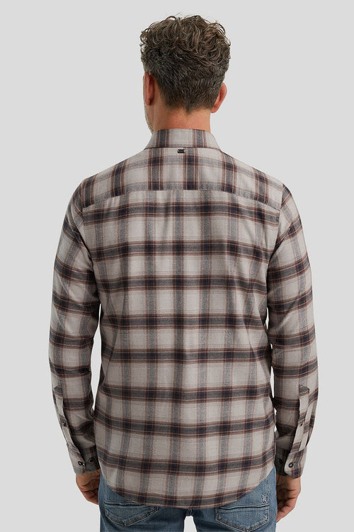 Overhemd ruiten taupe