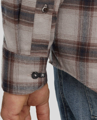 Vanguard overhemd ruiten taupe | Regular-fit