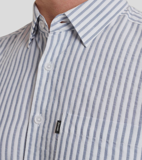 Vanguard overhemd streep lichtblauw | Regular-fit