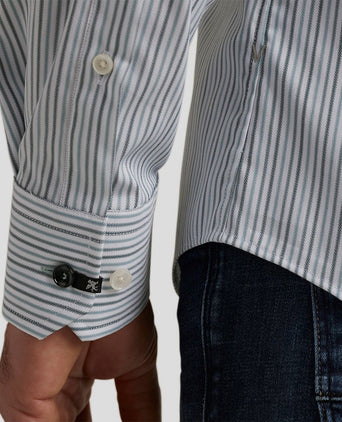 Vanguard overhemd strepen lichtblauw | Regular-fit