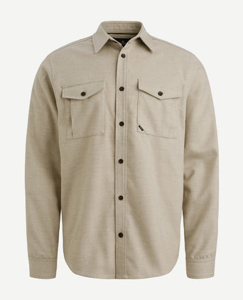 Vanguard overshirt brushed greige | Regular-fit