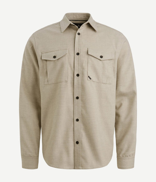 Vanguard overshirt brushed greige | Regular-fit