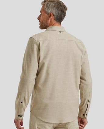 Vanguard overshirt brushed greige | Regular-fit