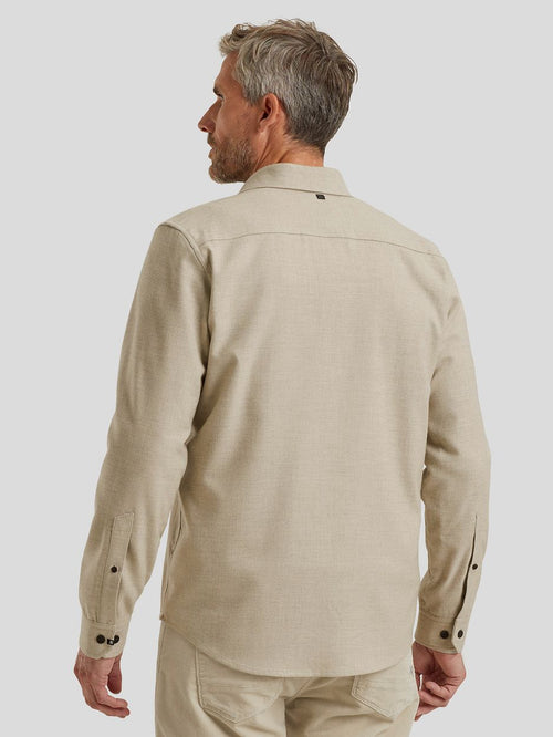 Vanguard overshirt brushed greige | Regular-fit