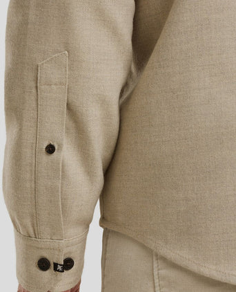 Vanguard overshirt brushed greige | Regular-fit