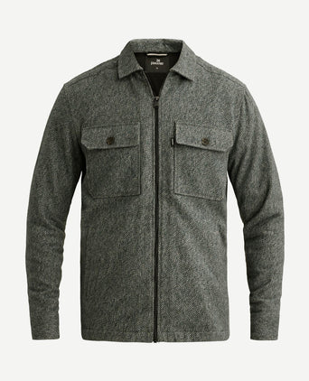 Overshirt brushed groen