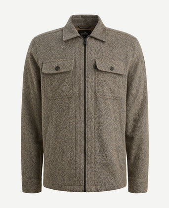 Vanguard overshirt brushed taupe | Regular-fit