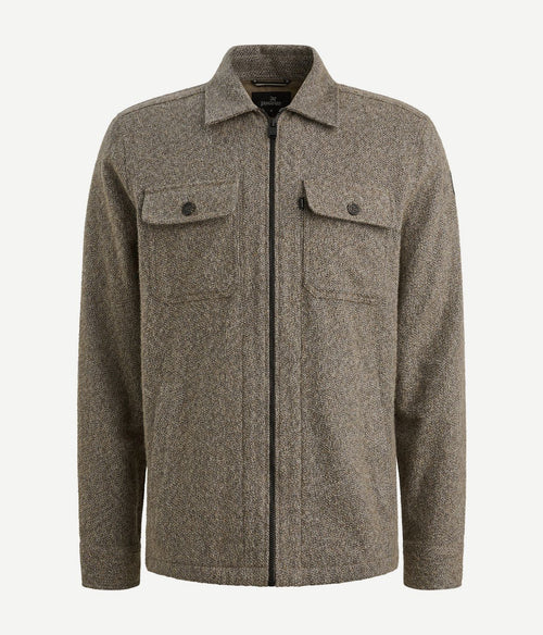 Vanguard overshirt brushed taupe | Regular-fit