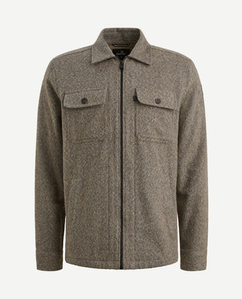 Overshirt brushed taupe