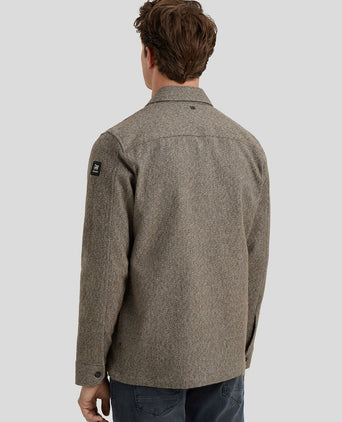 Overshirt brushed taupe