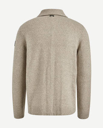 Overshirt button beige