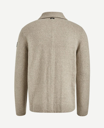 Overshirt button beige