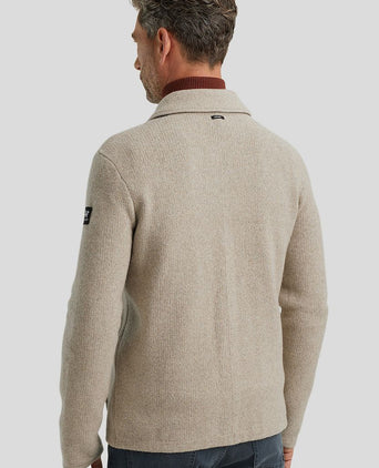 Overshirt button beige
