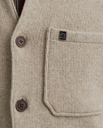 Overshirt button beige