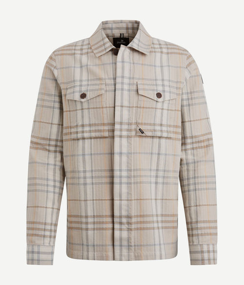 Vanguard overshirt ruiten beige | Regular-fit