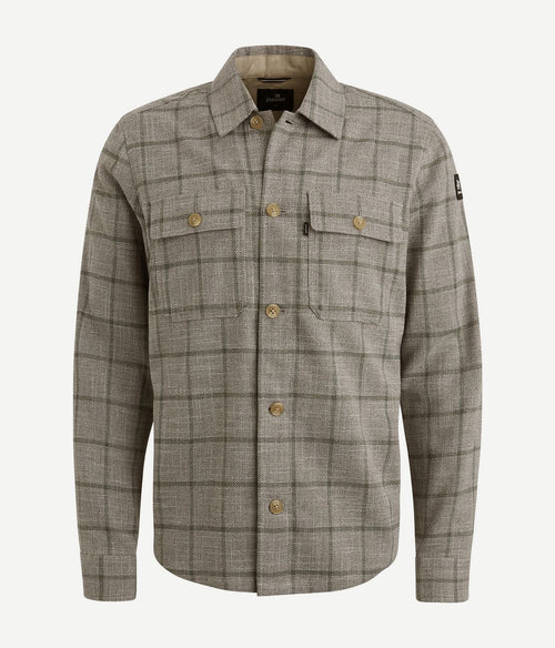 Vanguard overshirt ruiten taupe | Regular-fit