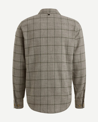 Vanguard overshirt ruiten taupe | Regular-fit