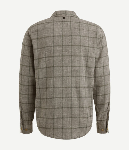 Vanguard overshirt ruiten taupe | Regular-fit