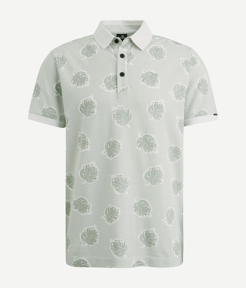 Vanguard piqué polo print lichtgroen | Regular-fit