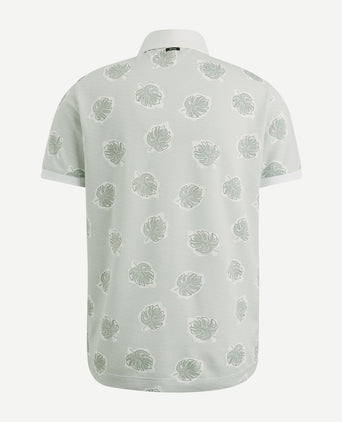 Piqué polo print lichtgroen