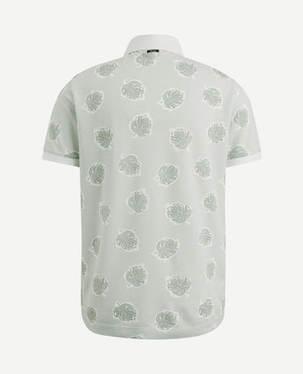 Piqué polo print lichtgroen