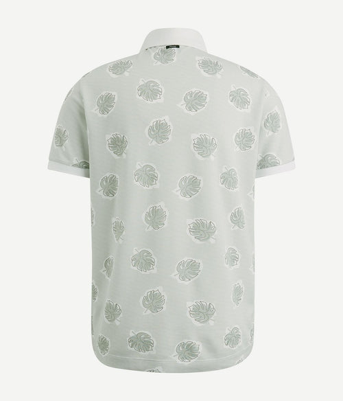 Vanguard piqué polo print lichtgroen | Regular-fit