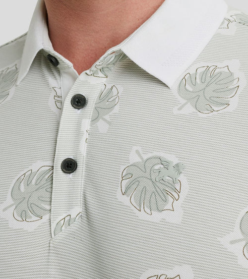 Piqué polo print lichtgroen